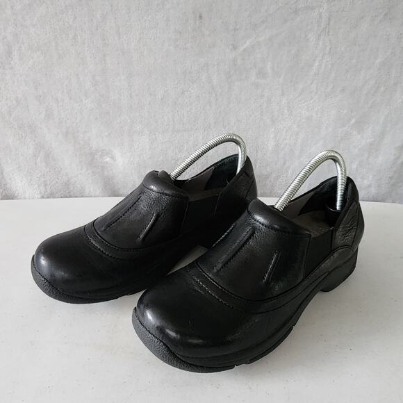 Dansko Shoes Womens 9.5 Black Leather Slip On Clogs Comfort Nurse Work EU 40 - Picture 3 of 12
